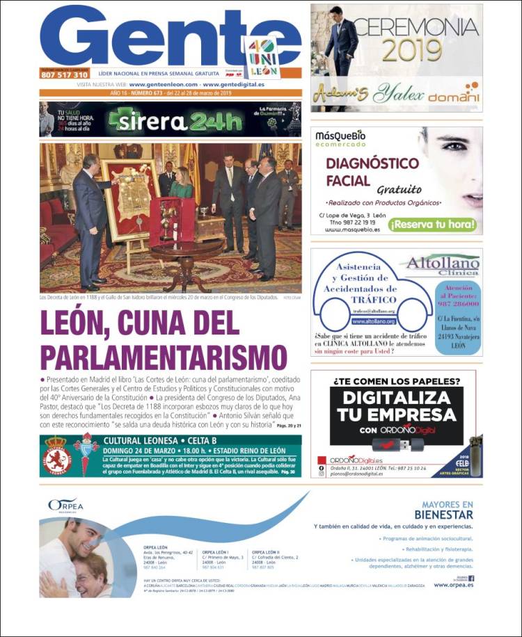 Portada de Gente en León (España)