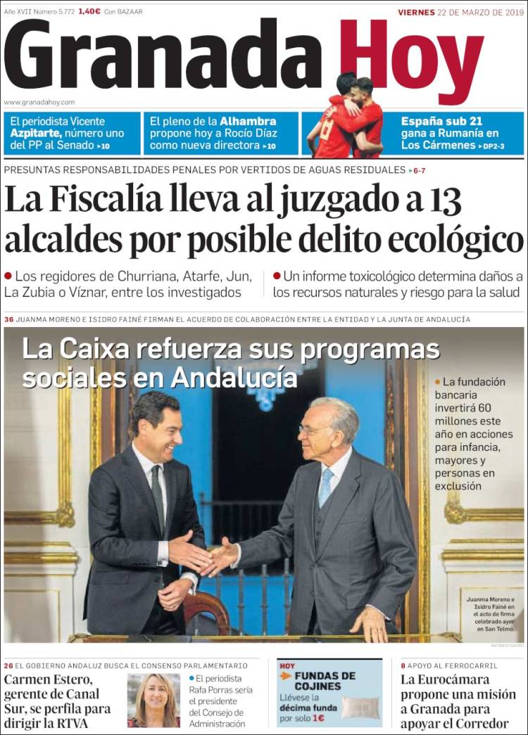 Portada de Granada Hoy (España)