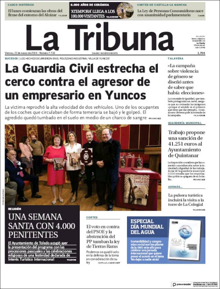 Portada de La Tribuna de Toledo (España)