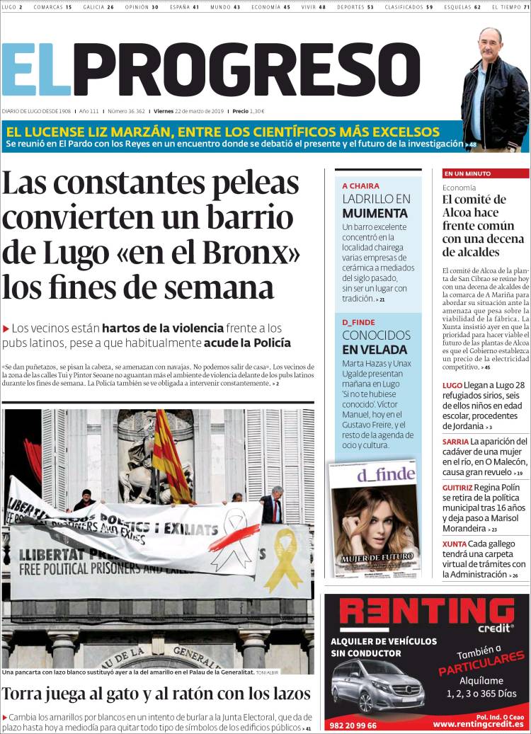 Portada de El Progreso (España)