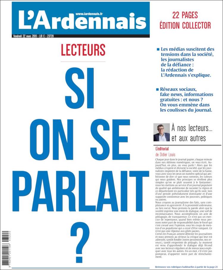 Portada de L'Ardenais (Francia)