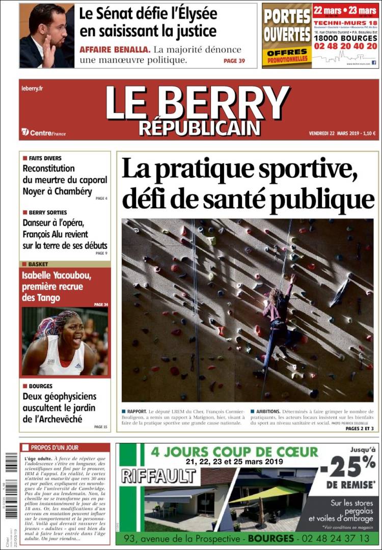 Portada de Berry Republicain (Francia)