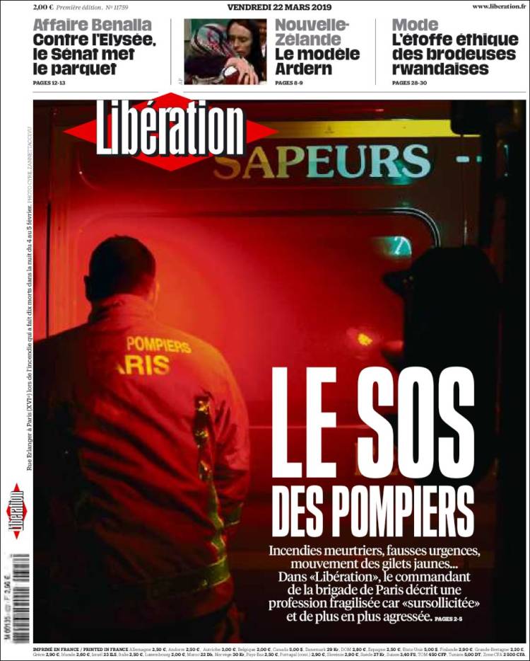 Portada de Libération (Francia)