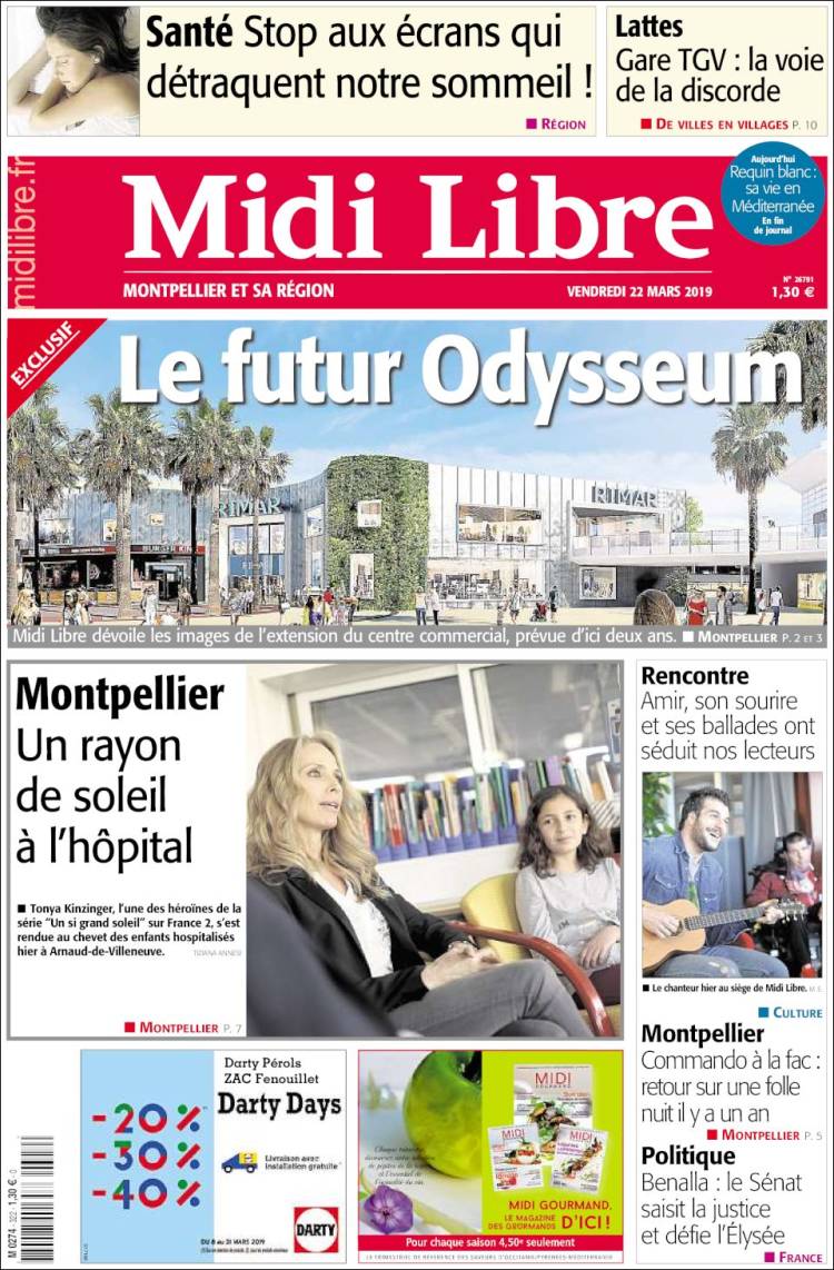 Portada de Midi Libre (Francia)