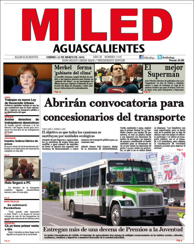 Portada de Miled - Aguascalientes (M&eacute;xico)