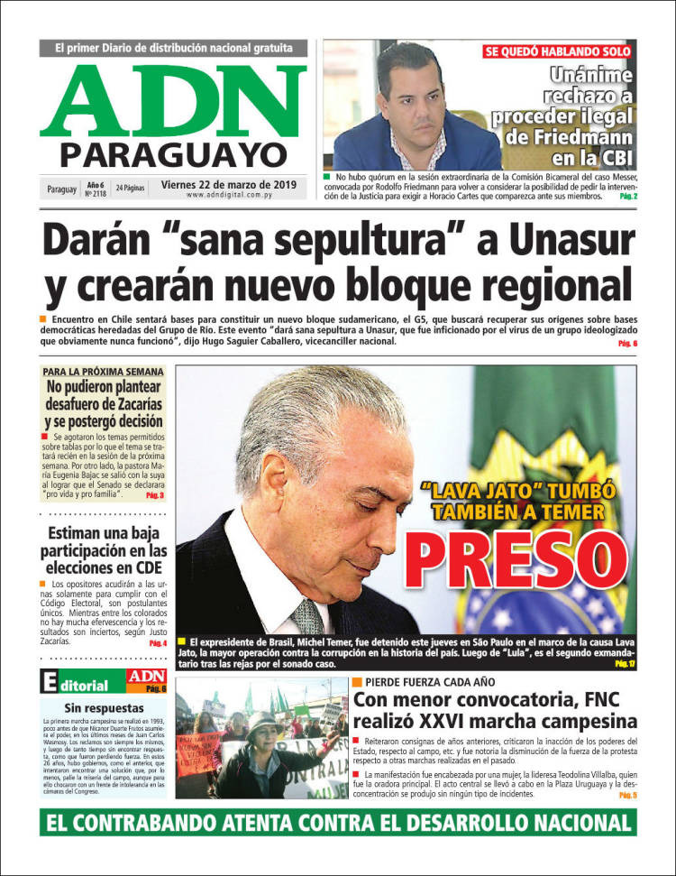 Portada de ADN Paraguayo (Paraguay)