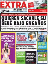 Portada de Diario Extra (Paraguay)