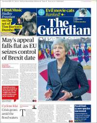 Portada de The Guardian (Reino Unido)