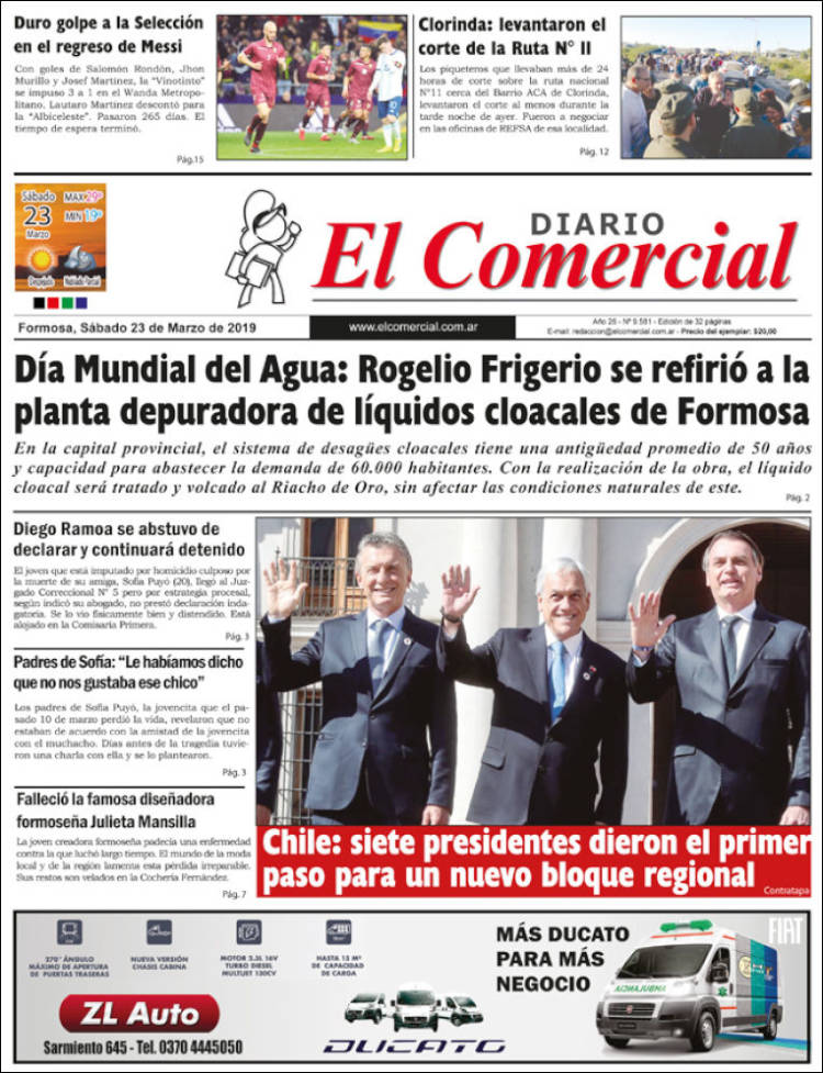 Portada de Diario El Comercial (Argentine)