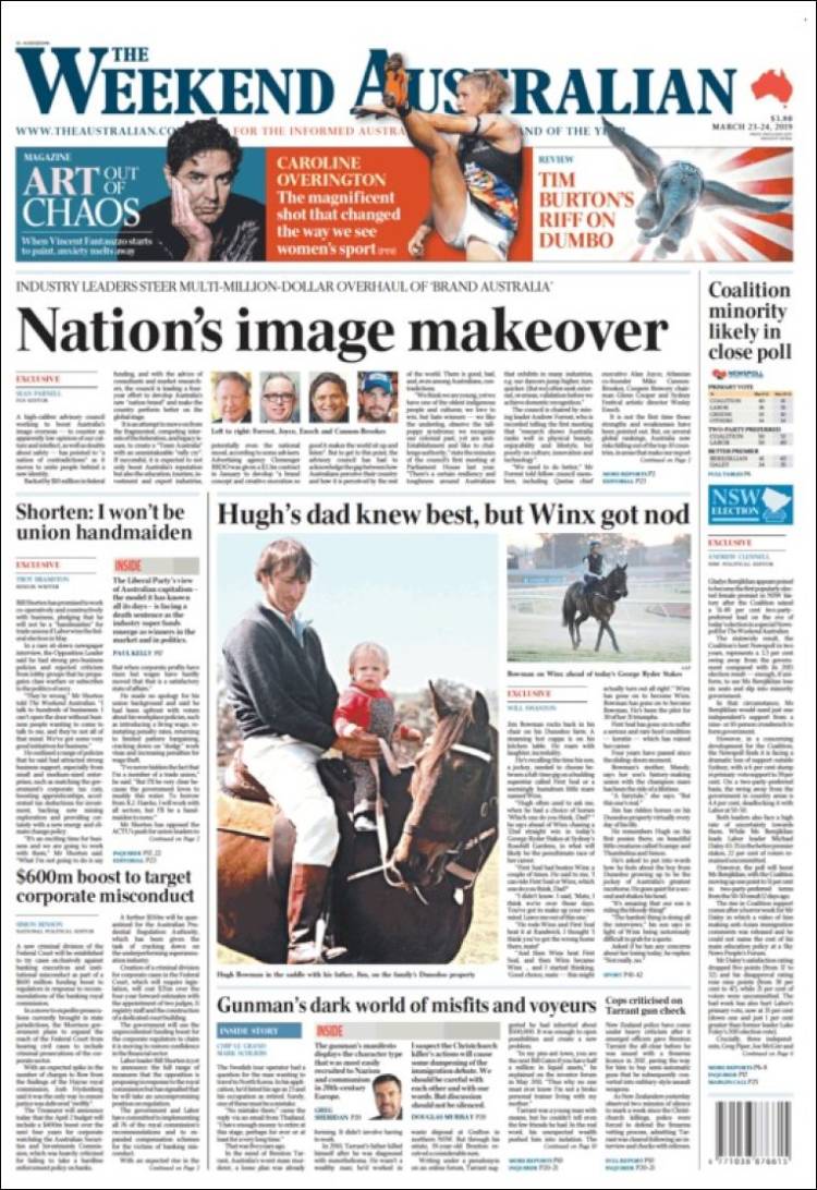 Portada de The Australian (Australia)