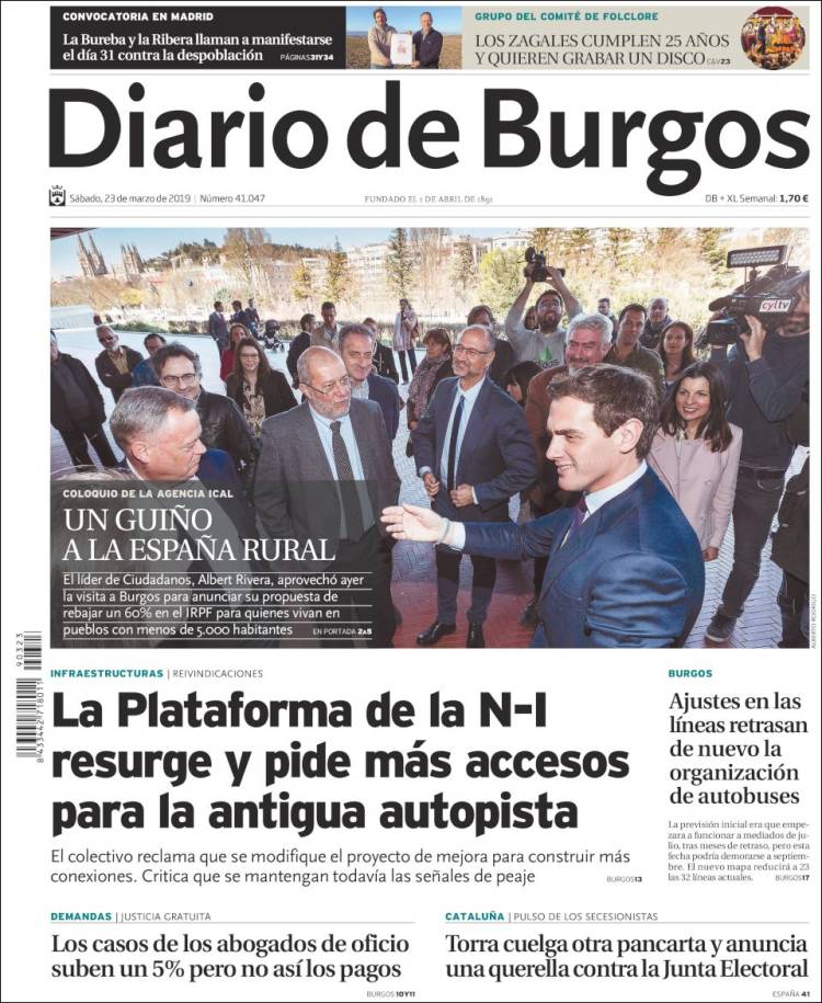 Portada de Diario de Burgos (Espa&ntilde;a)