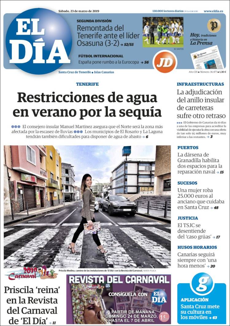 Portada de El Día (Espa&ntilde;a)