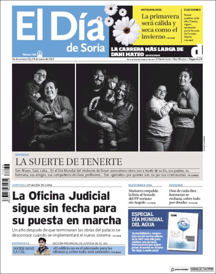 Portada de El Día de Soria (Espa&ntilde;a)