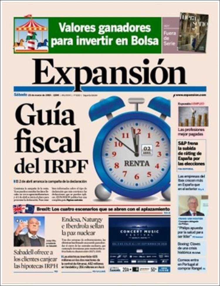 Portada de Expansión (Espa&ntilde;a)