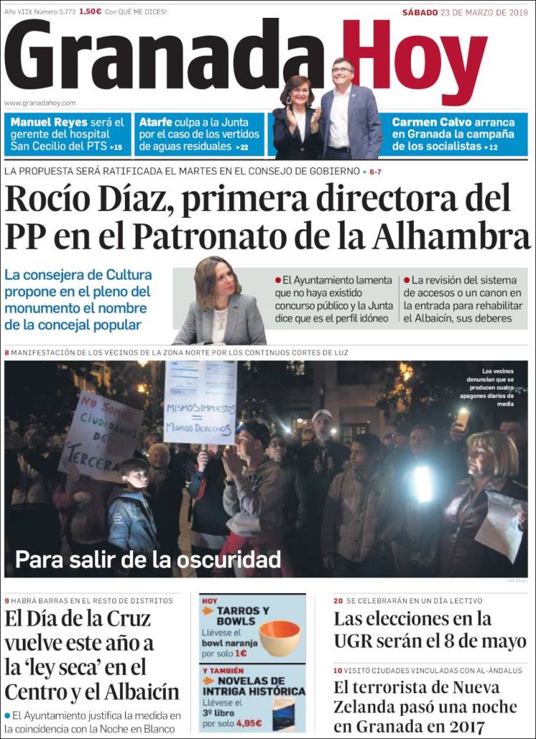 Portada de Granada Hoy (Espa&ntilde;a)