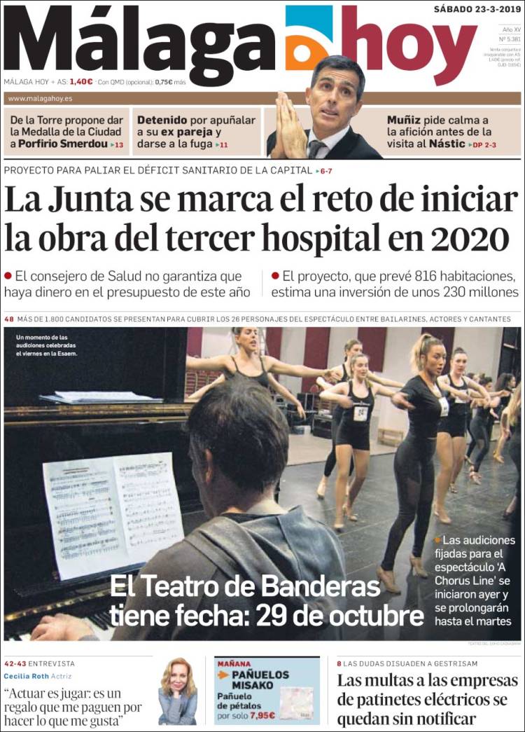 Portada de Málaga Hoy (Espa&ntilde;a)