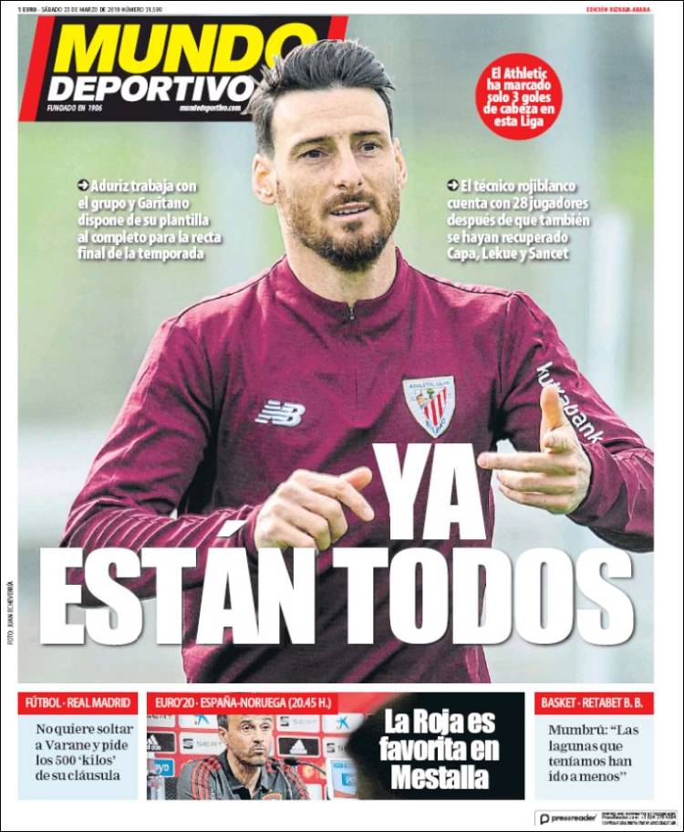 Portada de Mundo Deportivo Bizkaia (Espa&ntilde;a)