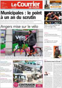 Portada de Le Courrier de l'Ouest (Francia)