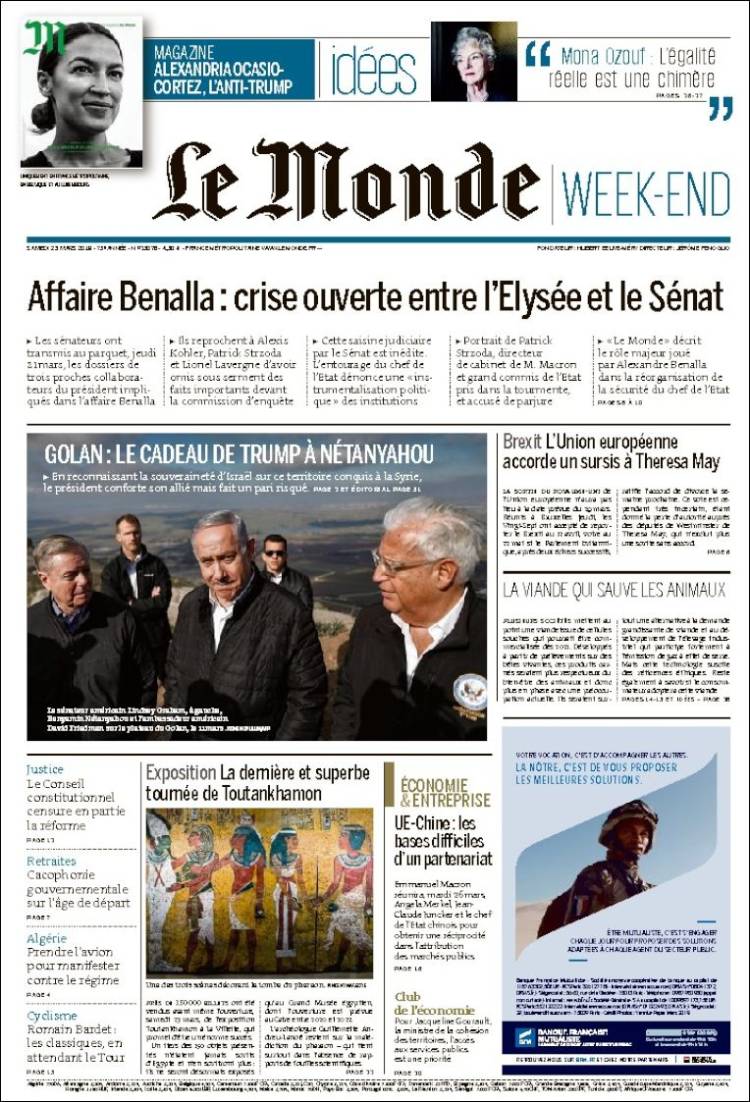 Portada de Le Monde (Francia)