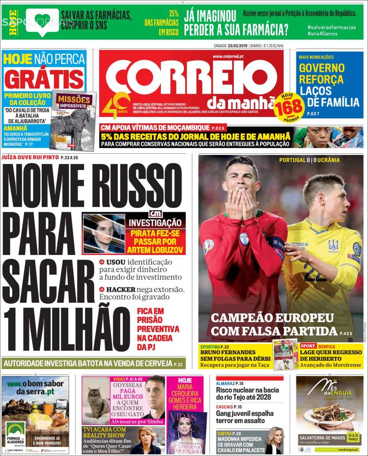 Portada de Correio da Manhã (Portugal)