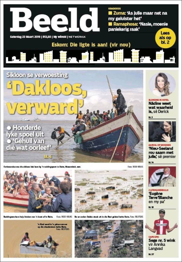 Portada de Beeld (Sud&aacute;frica)