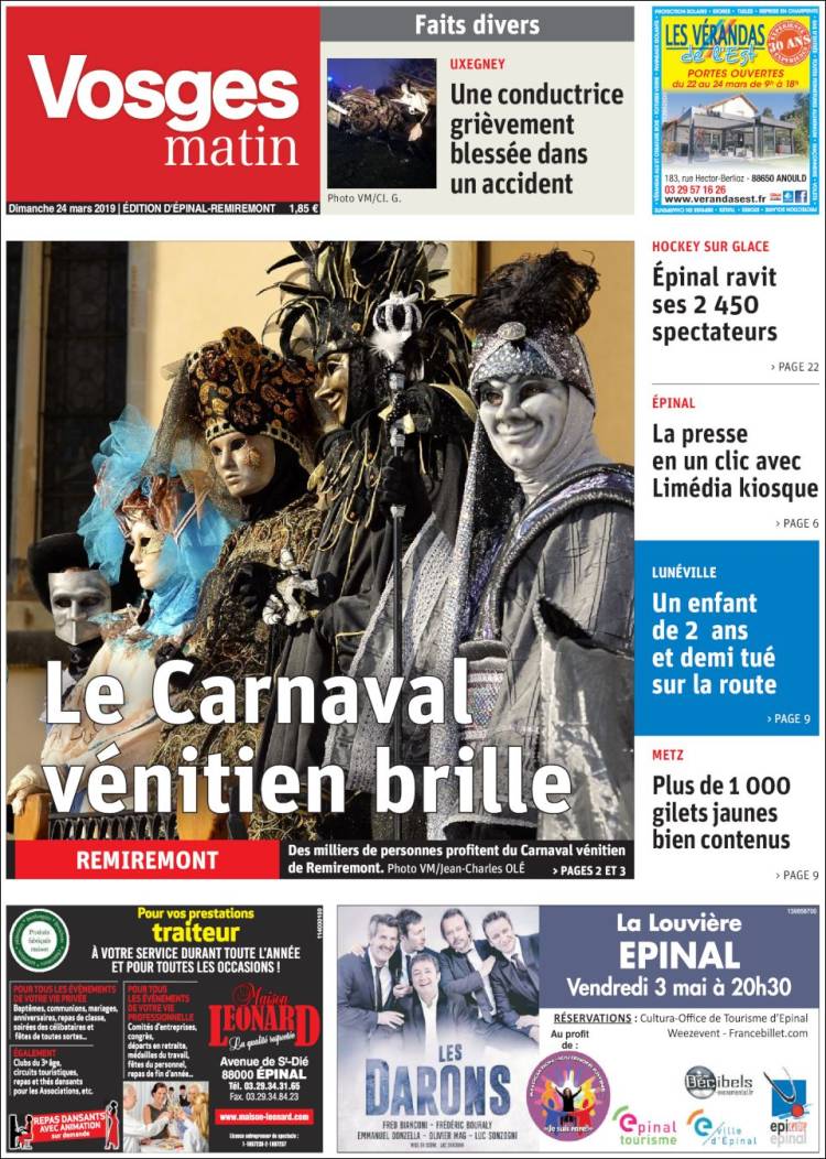 Portada de Vosges Matin (France)