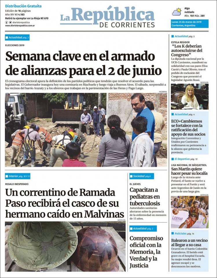 Portada de La República de Corrientes (Argentina)