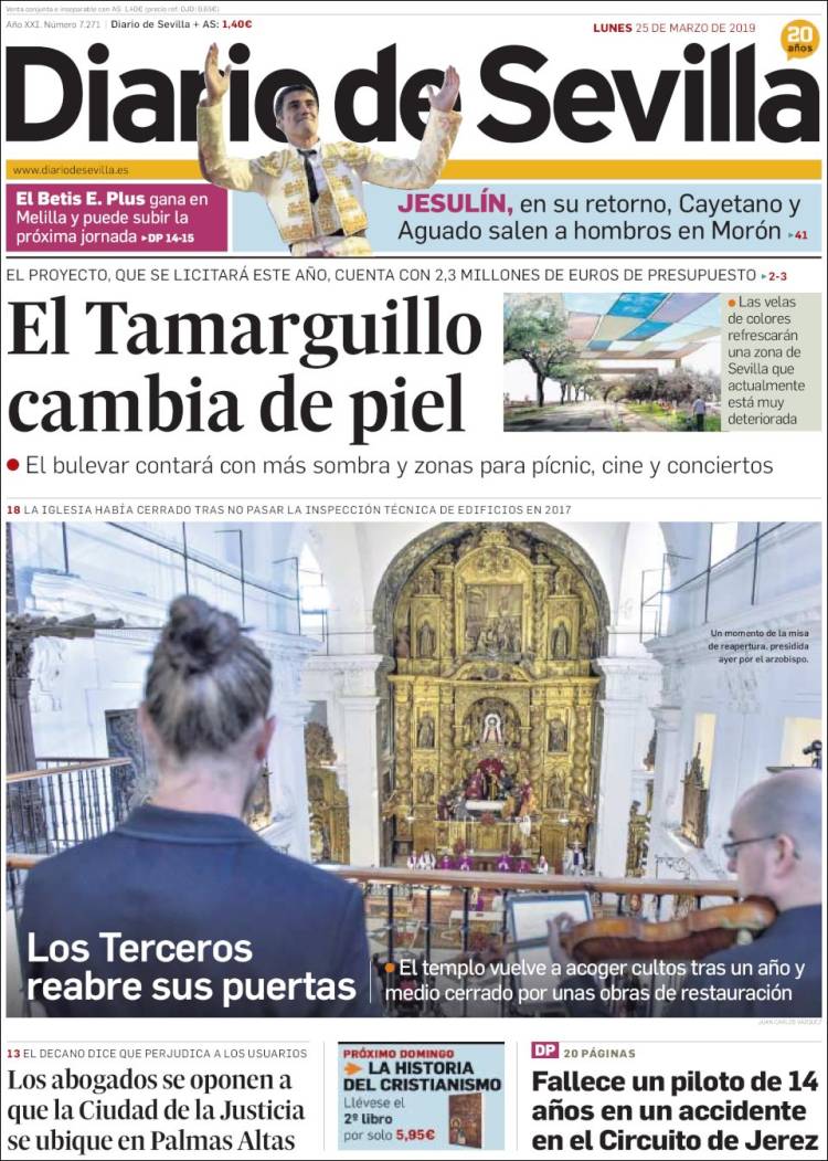 Portada de Diario de Sevilla (España)