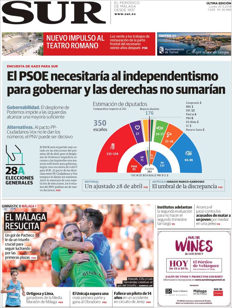 Portada de Diario el Sur (Spain)