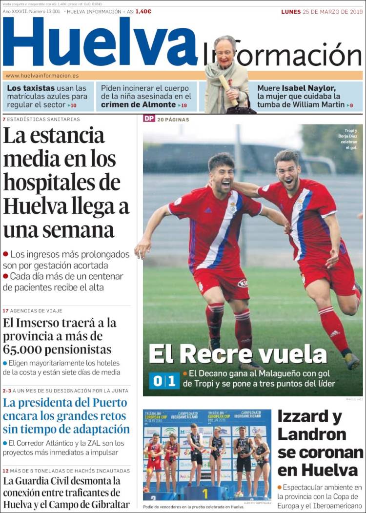 Portada de Huelva Información (Spain)