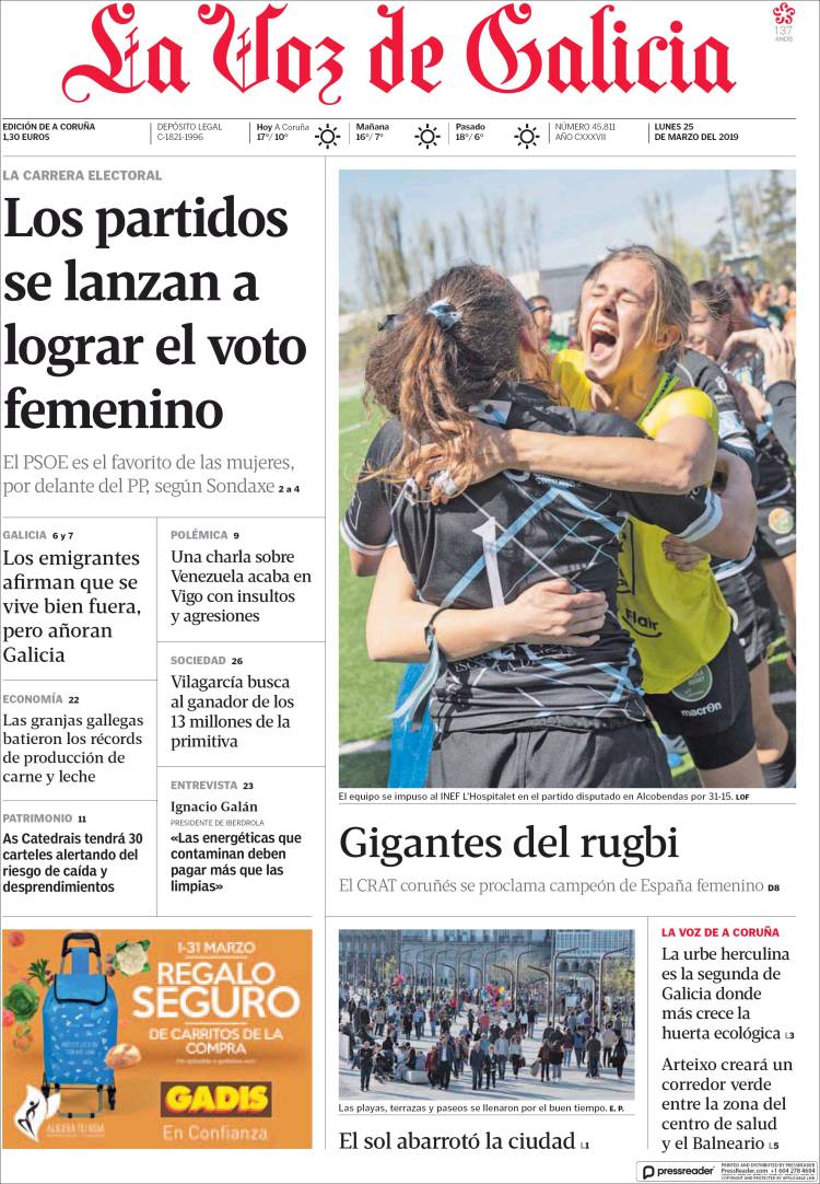 Portada de La Voz de Galicia (Spain)