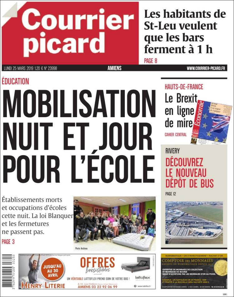 Portada de Courrier Picard (Francia)