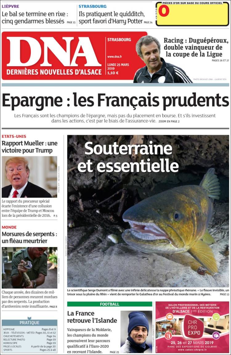 Portada de Les Dernières Nouvelles d'Alsace (Francia)