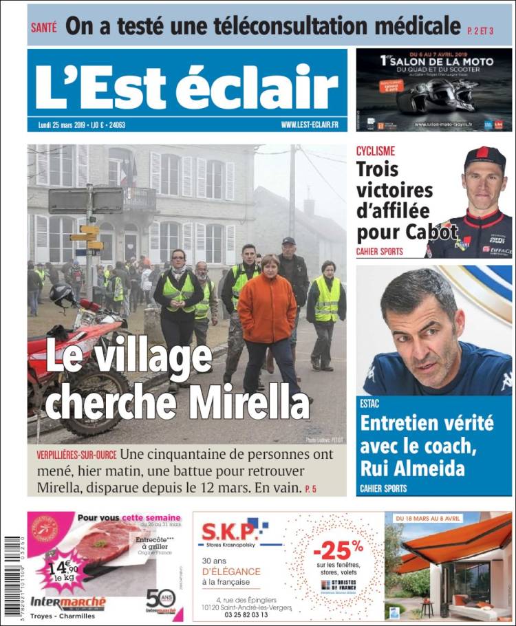 Portada de L'Est Eclair (Francia)