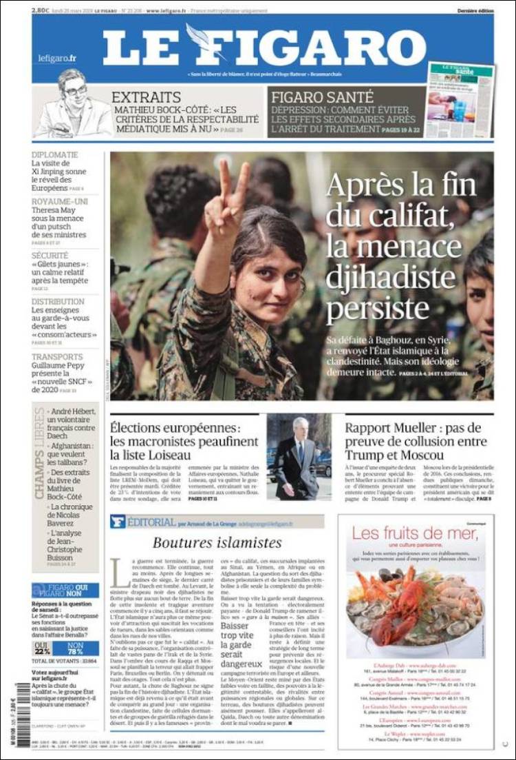 Portada de Le Figaro (Francia)