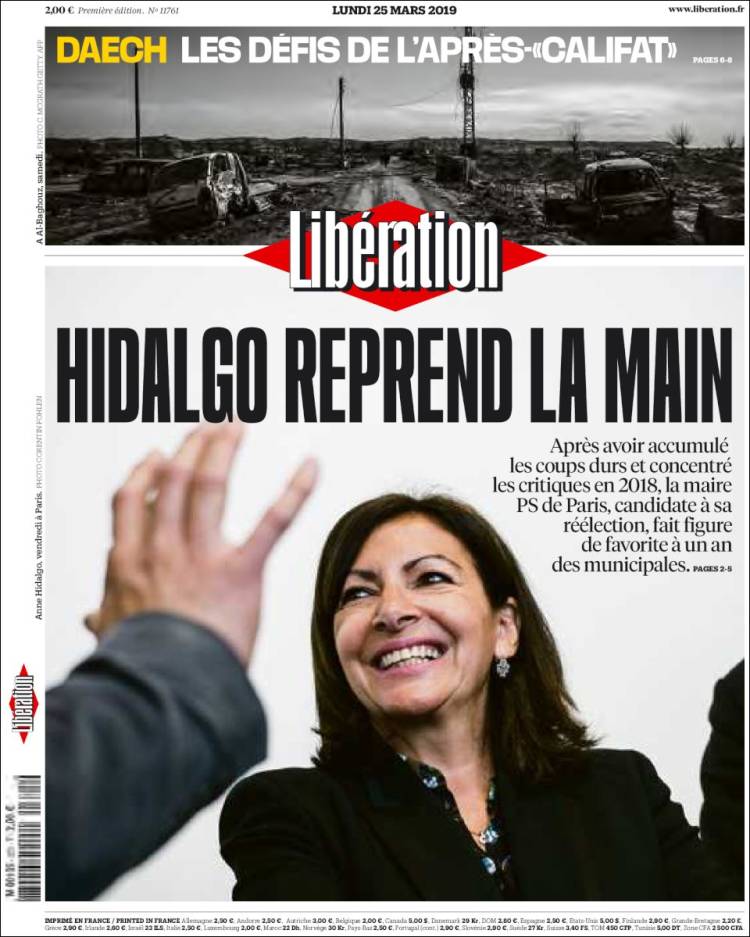 Portada de Libération (Francia)