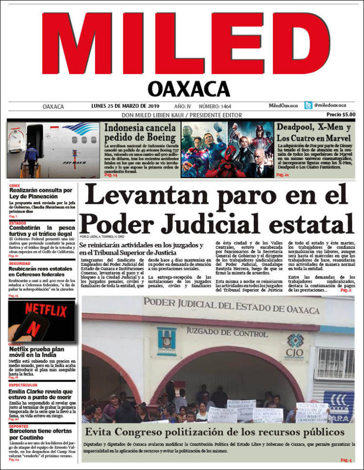 Portada de Miled - Oaxaca (México)