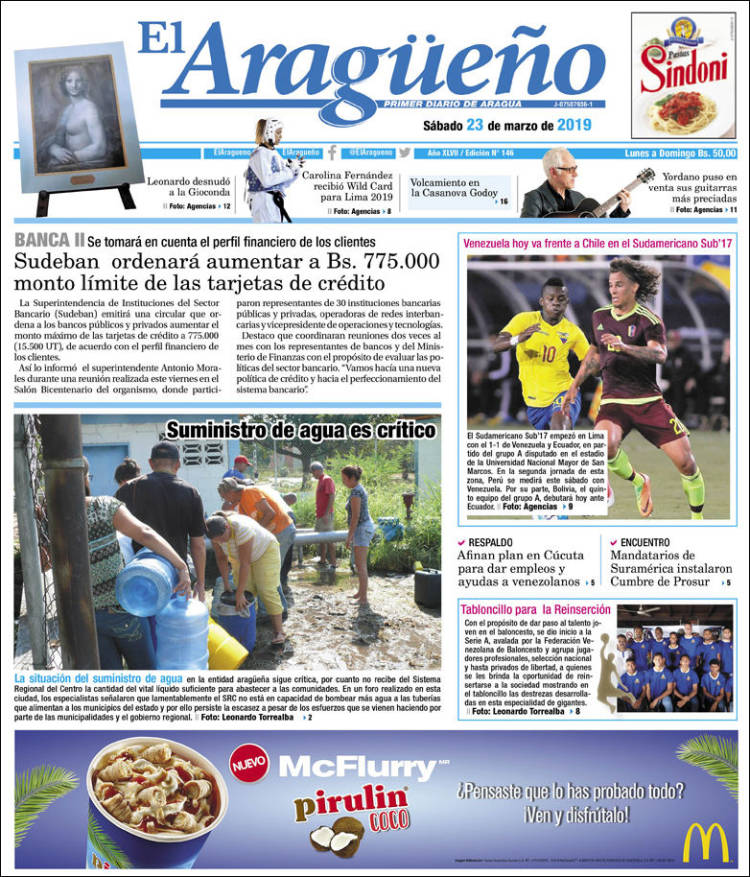 Portada de El Aragüeño (Venezuela)