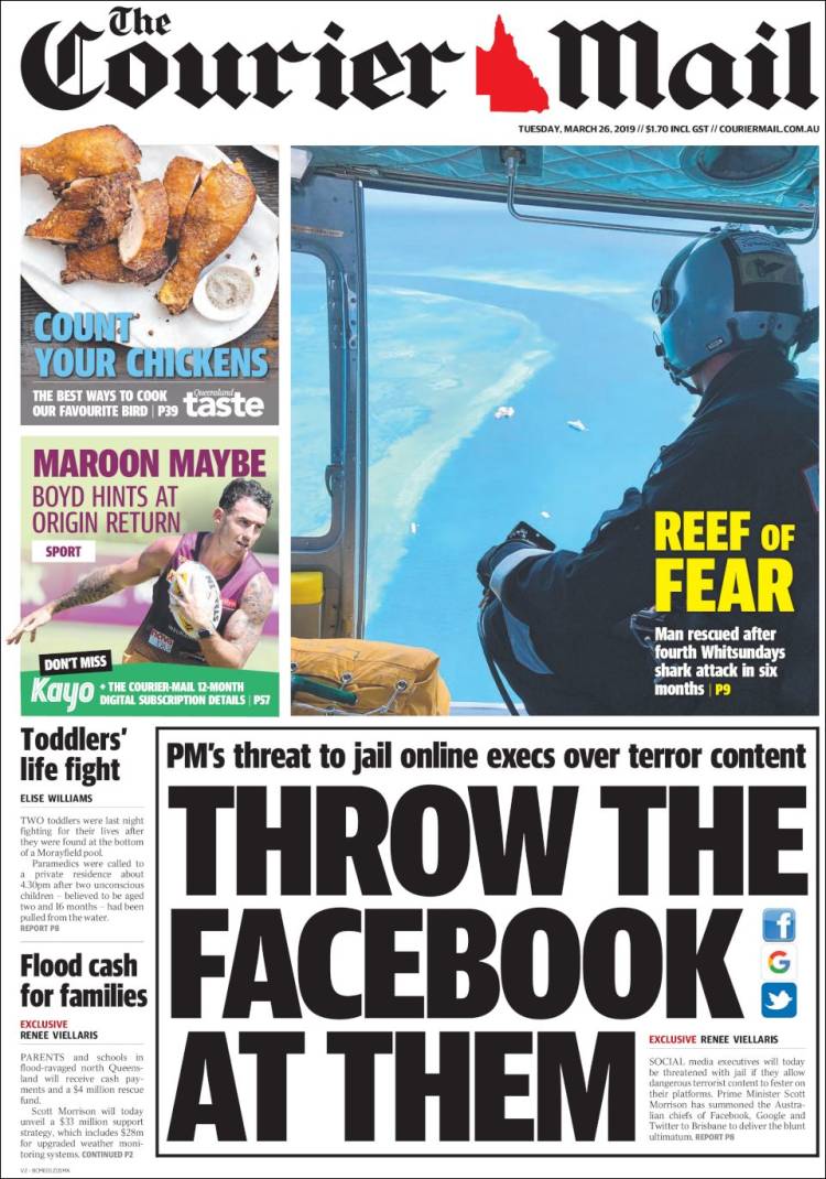 Portada de The Courier-Mail (Australia)