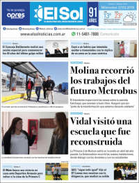 Portada de Diario El Sol (Argentina)