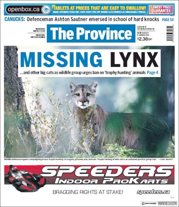 Portada de The Province (Canada)