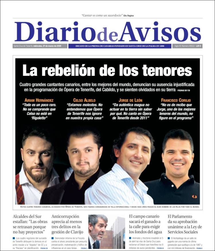 Portada de Diarios de Avisos (Espa&ntilde;a)