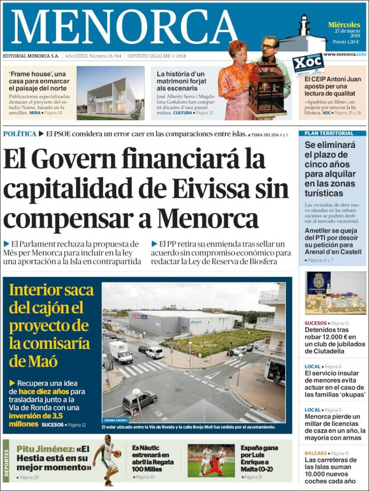 Portada de Menorca - Diario Insular (Espa&ntilde;a)
