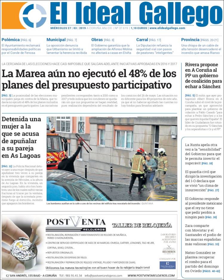 Portada de El Ideal Gallego (Espa&ntilde;a)
