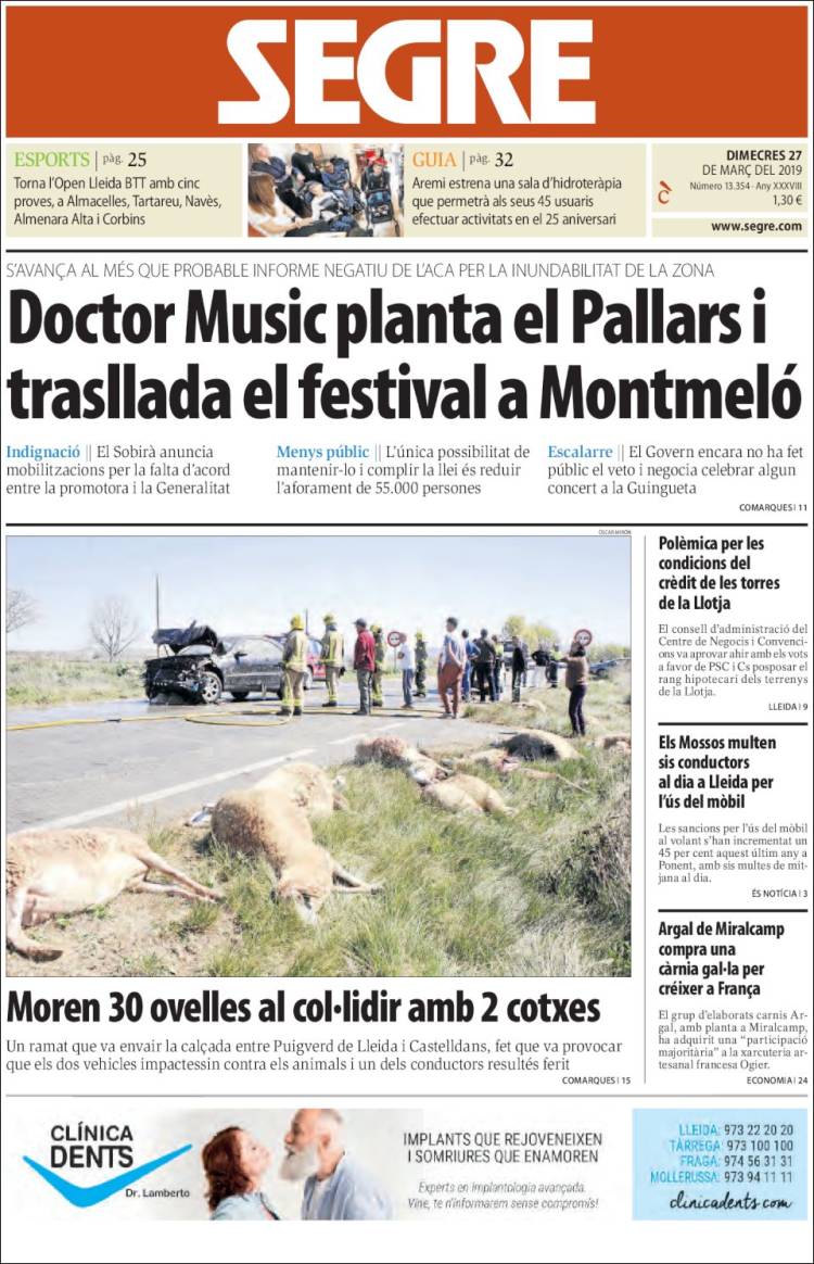Portada de Segre (Espa&ntilde;a)