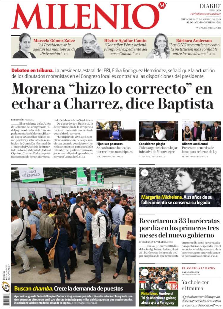 Portada de Milenio de Hidalgo (M&eacute;xico)