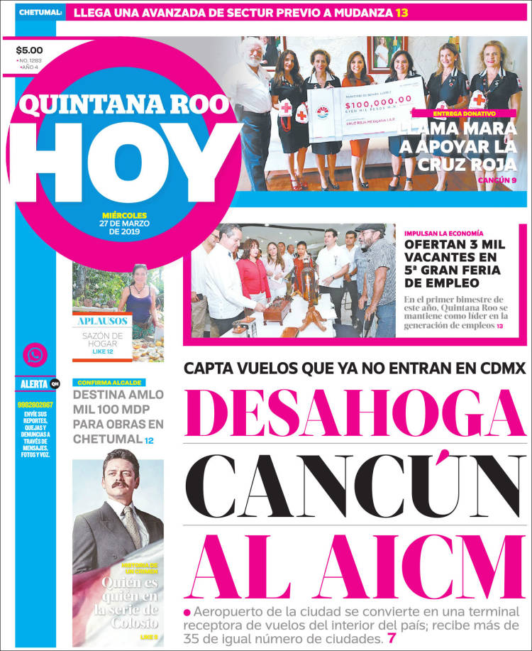 Portada de Quintana Roo HOY (M&eacute;xico)