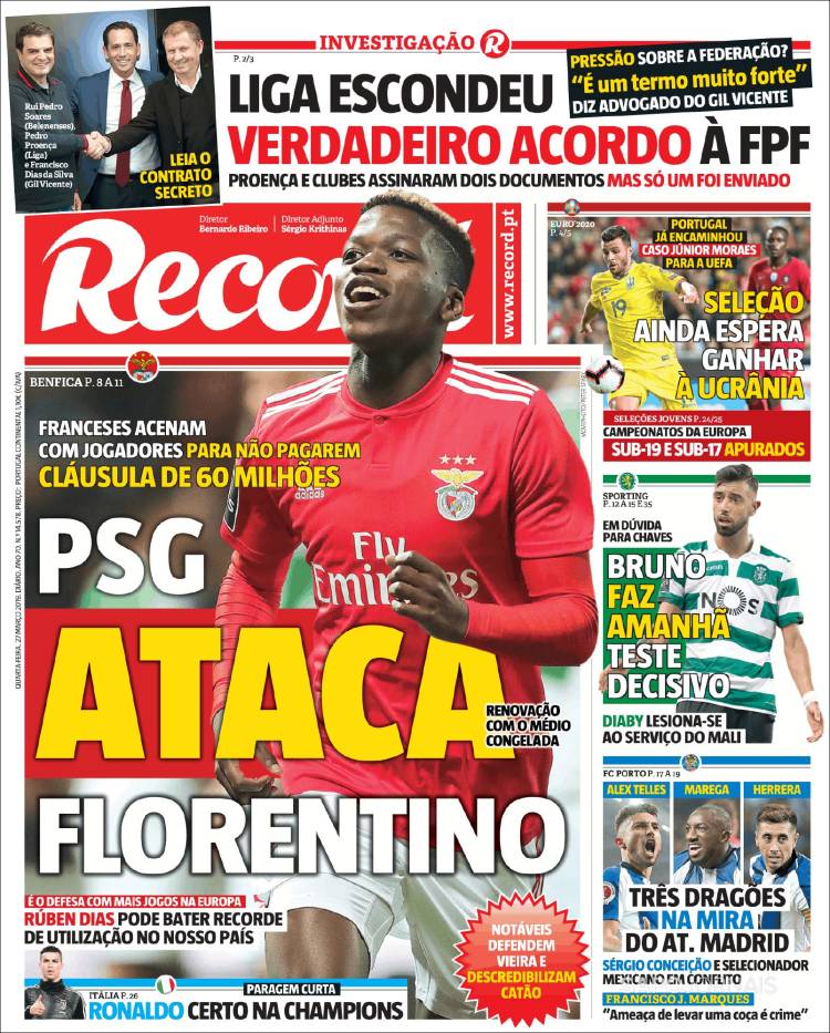 Portada de Record (Portugal)
