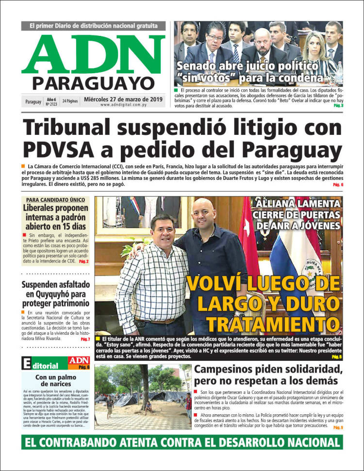 Portada de ADN Paraguayo (Paraguay)