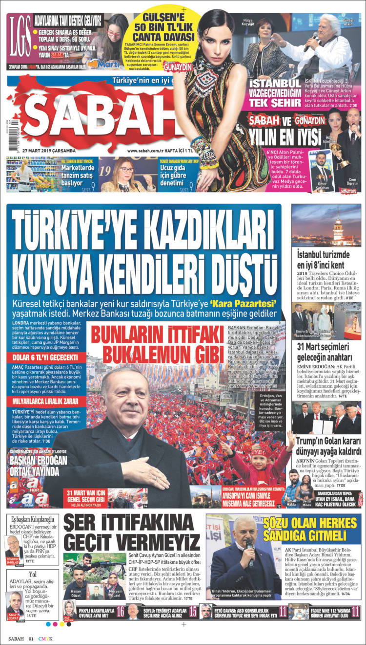 Portada de Sabah (Turqu&iacute;a)